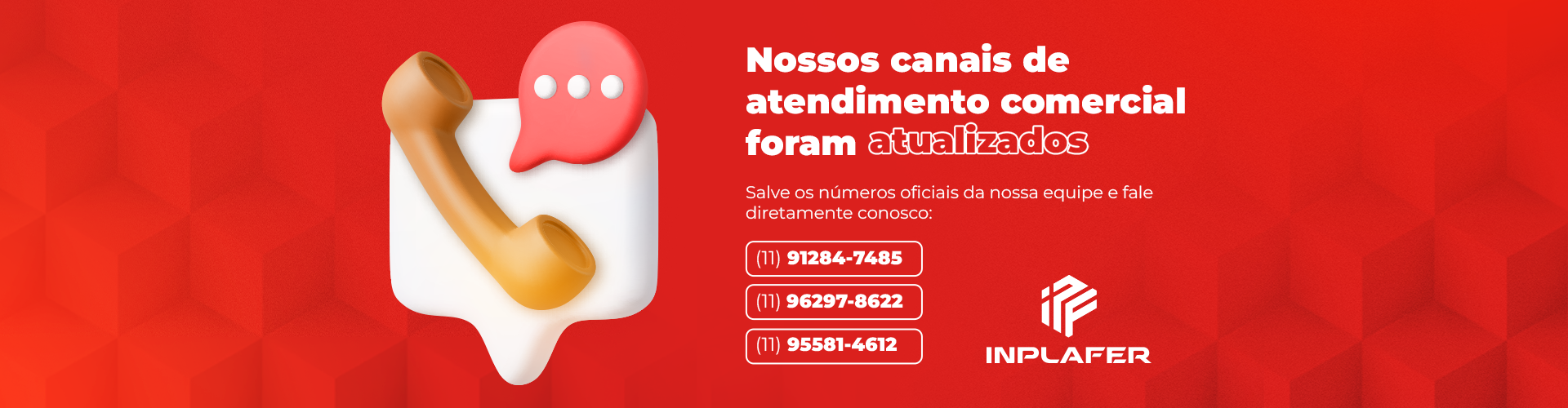 Nossos canais foram atualizados